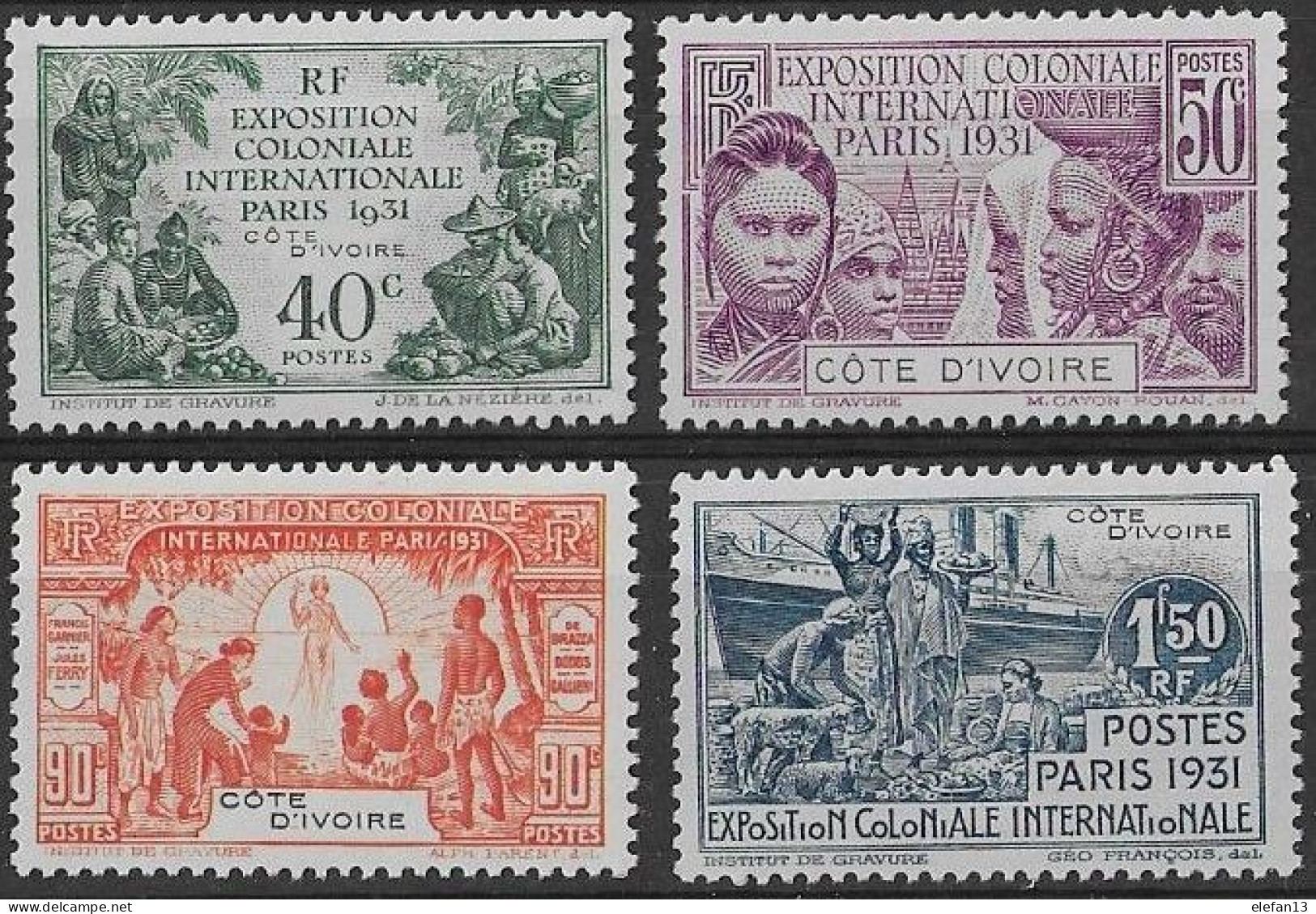 COTE D'IVOIRE  N°84 à 87 ** ' Valeurs Série Complète Neuve Sans Charnière Luxe MNH - Unused Stamps