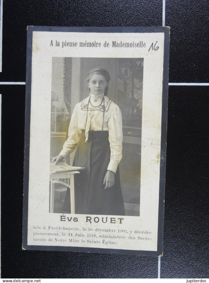 Eva Rouet Froichapelle 1903 1908  /16/ - Images Religieuses