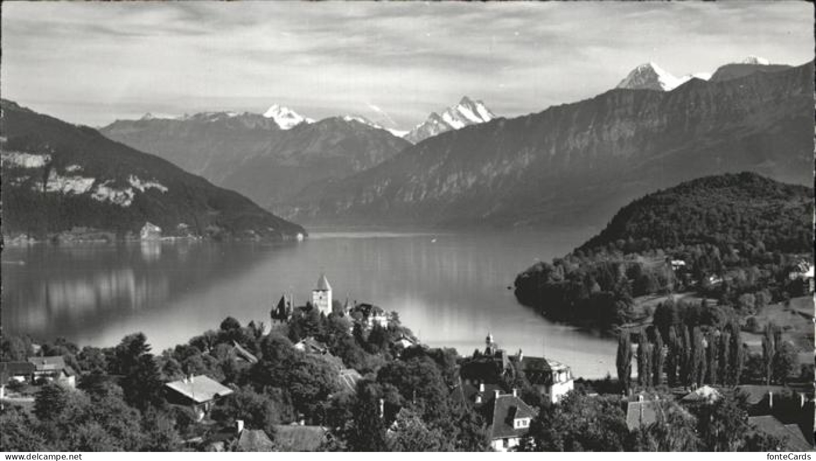 11065106 Spiez_BE Wetterhorn Schreckhorn Eiger Thunersee - Autres & Non Classés