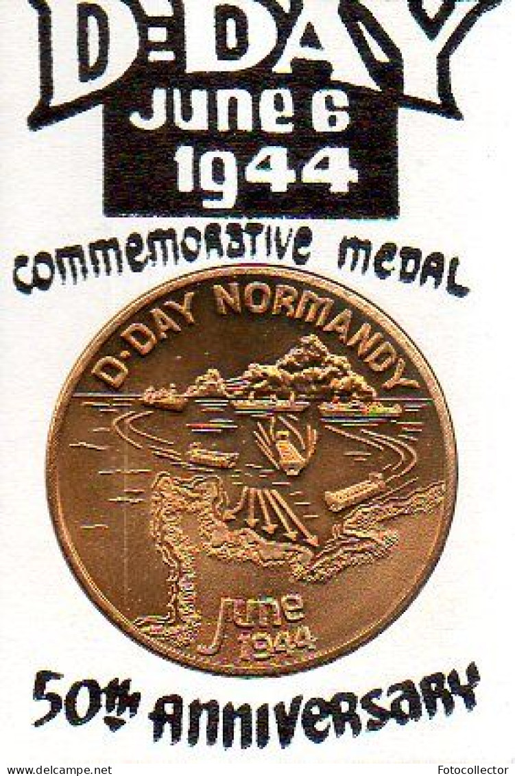 Guerre 39 45 : Médaille Commémorative 50ème Anniversaire Du D-day 6 Juin 1944 (Liberty Ship Jeremiah O'Brien) - Autres & Non Classés