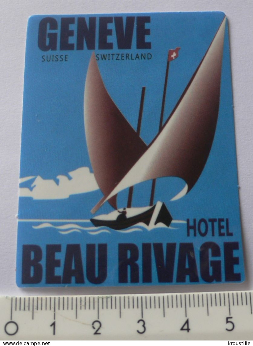 THEME HOTEL : AUTOCOLLANT GENEVE - HOTEL BEAU RIVAGE - Stickers