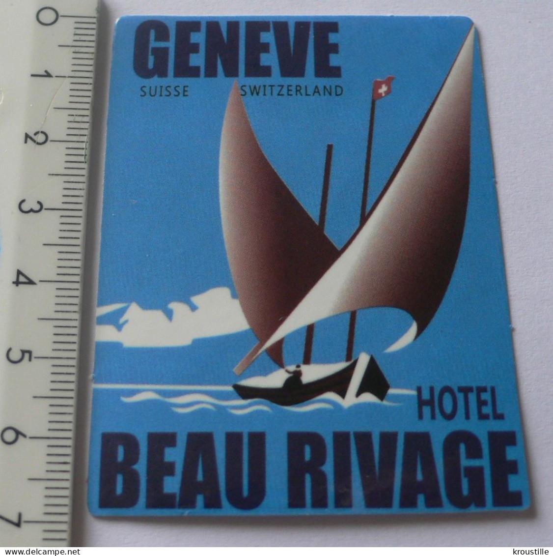 THEME HOTEL : AUTOCOLLANT GENEVE - HOTEL BEAU RIVAGE - Aufkleber