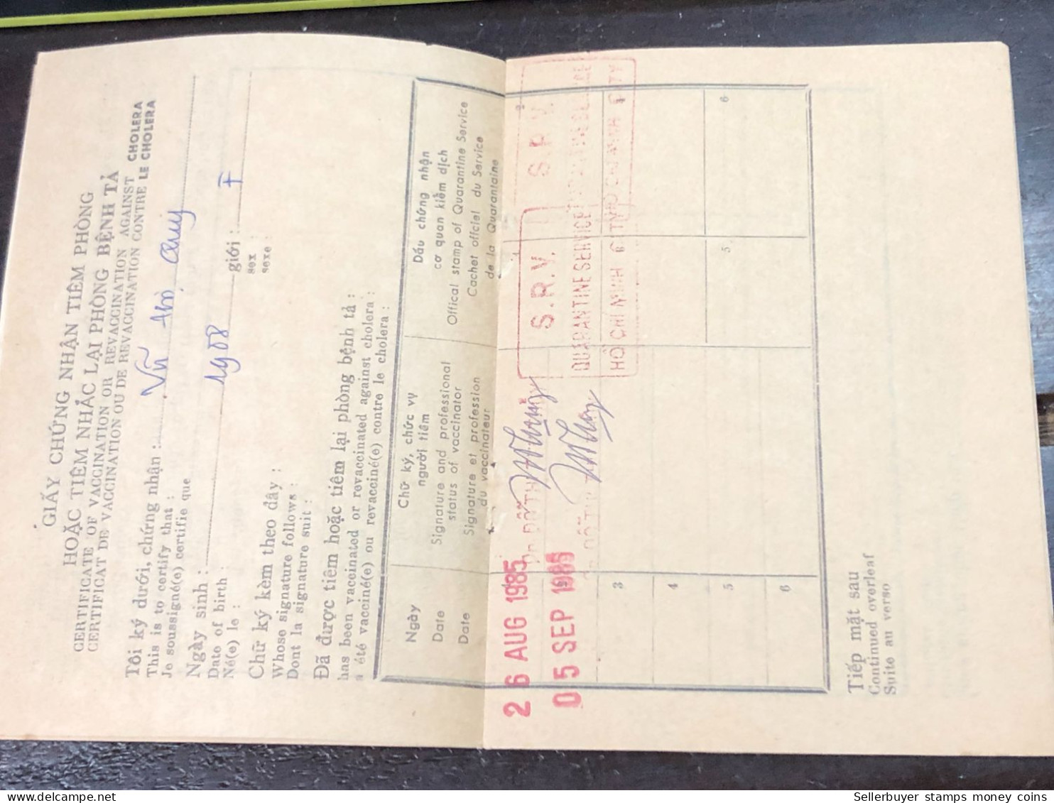 Viet Nam PAPER Blood Donation Book Before 1965  QUALITY: GOOD 1-PCS - Collections