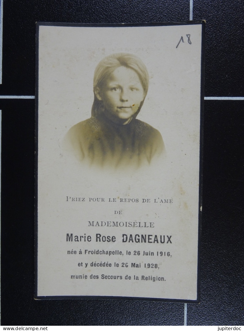 Marie Rose Dagneaux Froidchapelle 1916  1928  /18/ - Images Religieuses