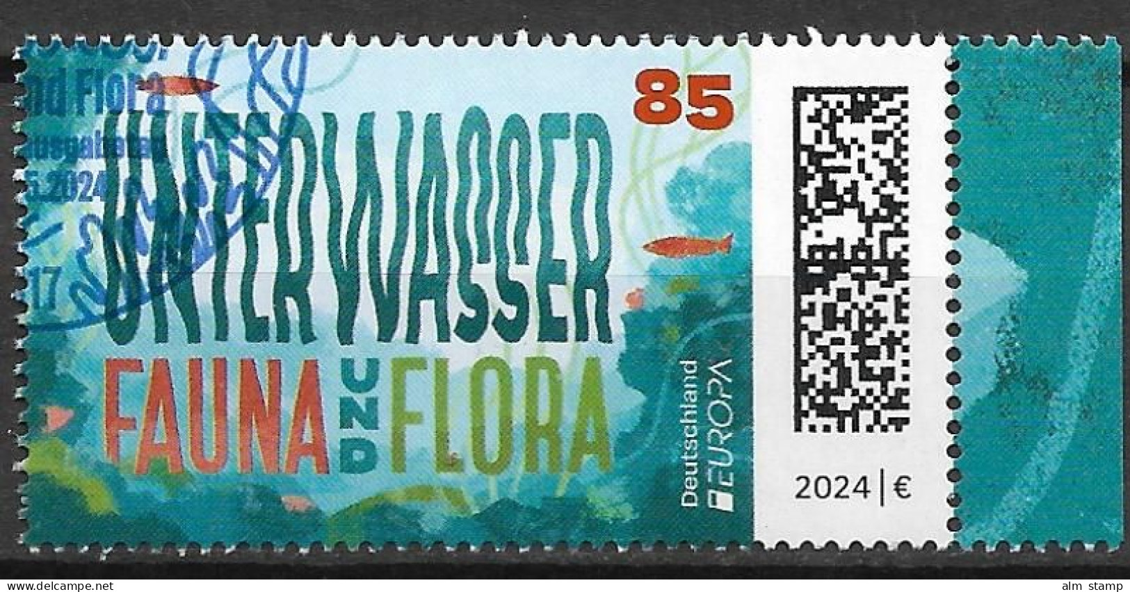 2024  Deutschland Germany Mi. 3828 FD-used  Berlin  Europa: Unterwasserfauna Und -flora. - Used Stamps
