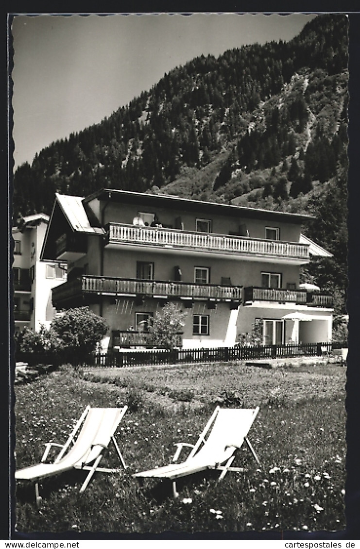 AK Bad Hofgastein, Pension Haus Schafflinger Mit Liegestühlen  - Other & Unclassified