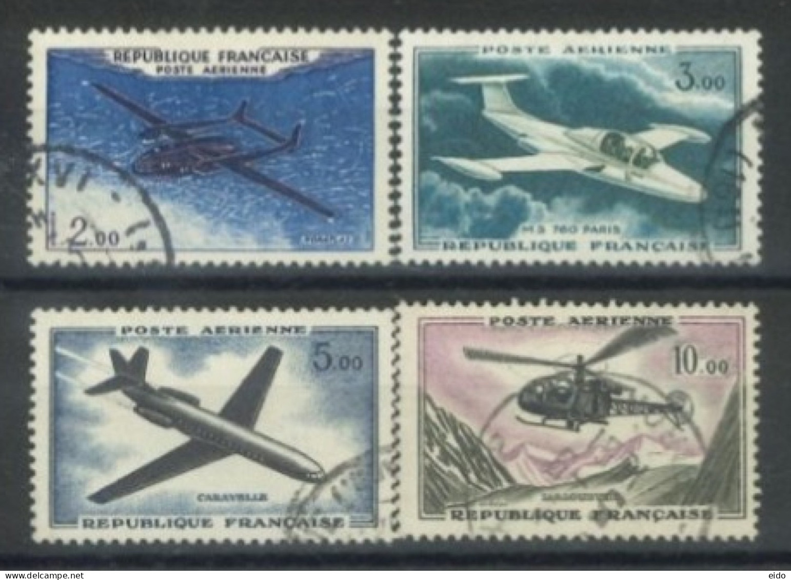 FRANCE - 1960/ 64, AIR PLANES STAMPS COMPLETE SET OF 4, USED - Used Stamps