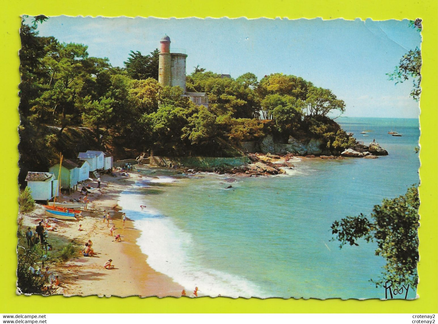 85 NOIRMOUTIER En L'Ile N°255 Plage De L'Anse Rouge Baignade Et Tour Plantier Enfants Jeux De Sable VOIR Flamme En 1966 - Ile De Noirmoutier