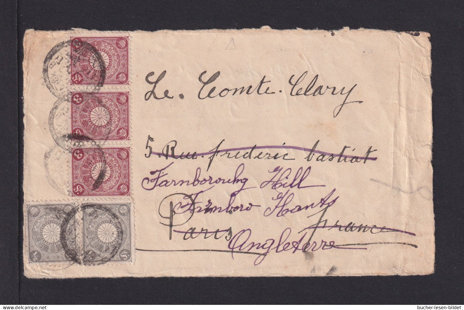 3x 3 S. Und 2x 1/2 S. Auf Briefvorderseite Nach Frankreich - Lettres & Documents