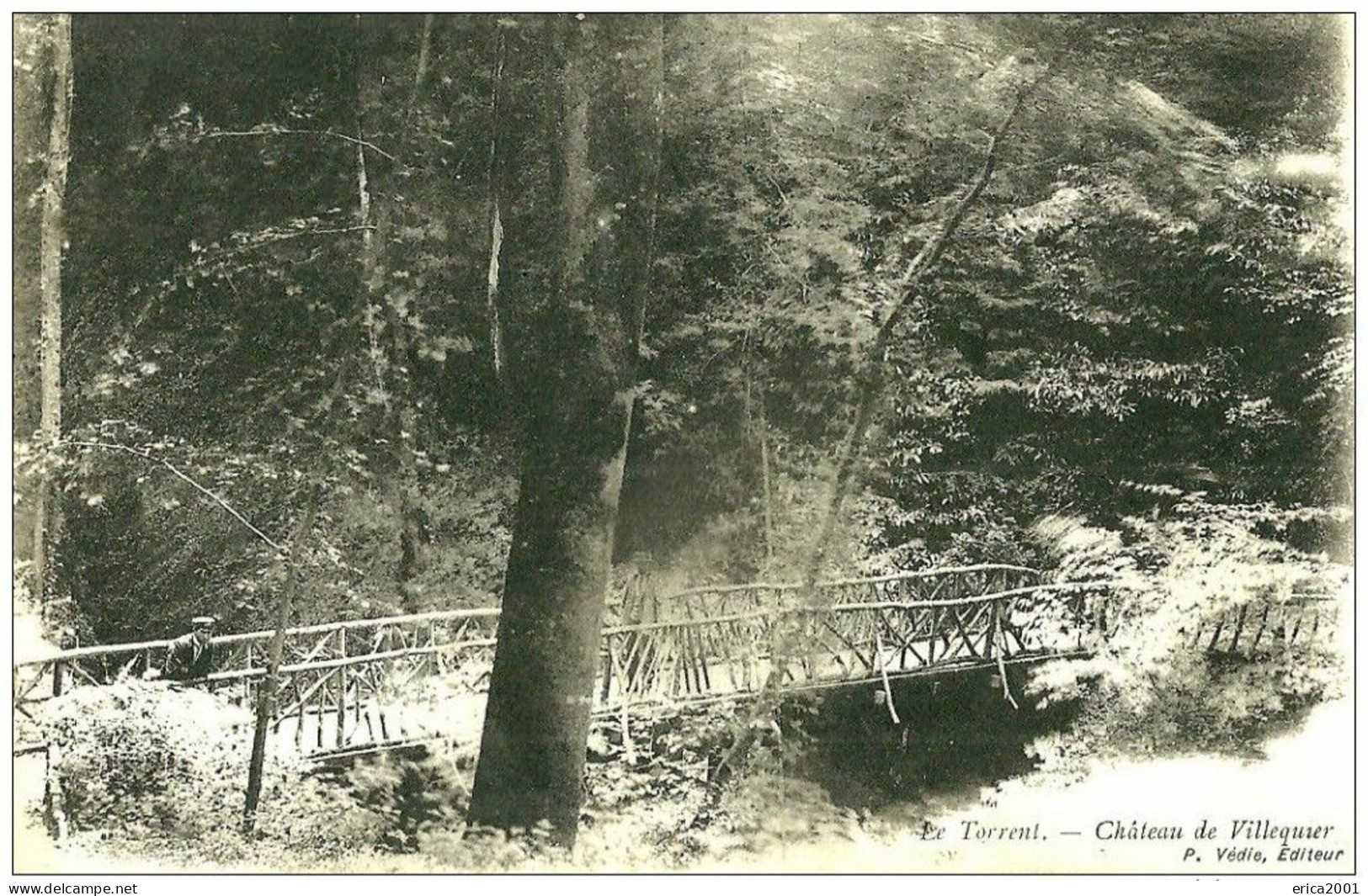 Villequier. La Passerelle Sur Le Torrent Au Chateau De Villequier. - Villequier