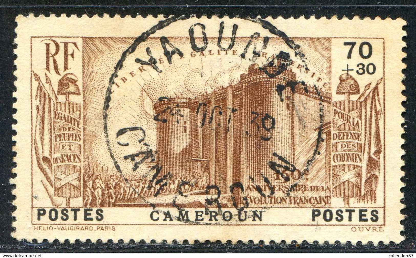 REF090 > CAMEROUN < Yv N° 193 Ø Beau Cachet Yaoundé 1939 < Oblitéré - Used Ø -- Cote 23 € - Oblitérés