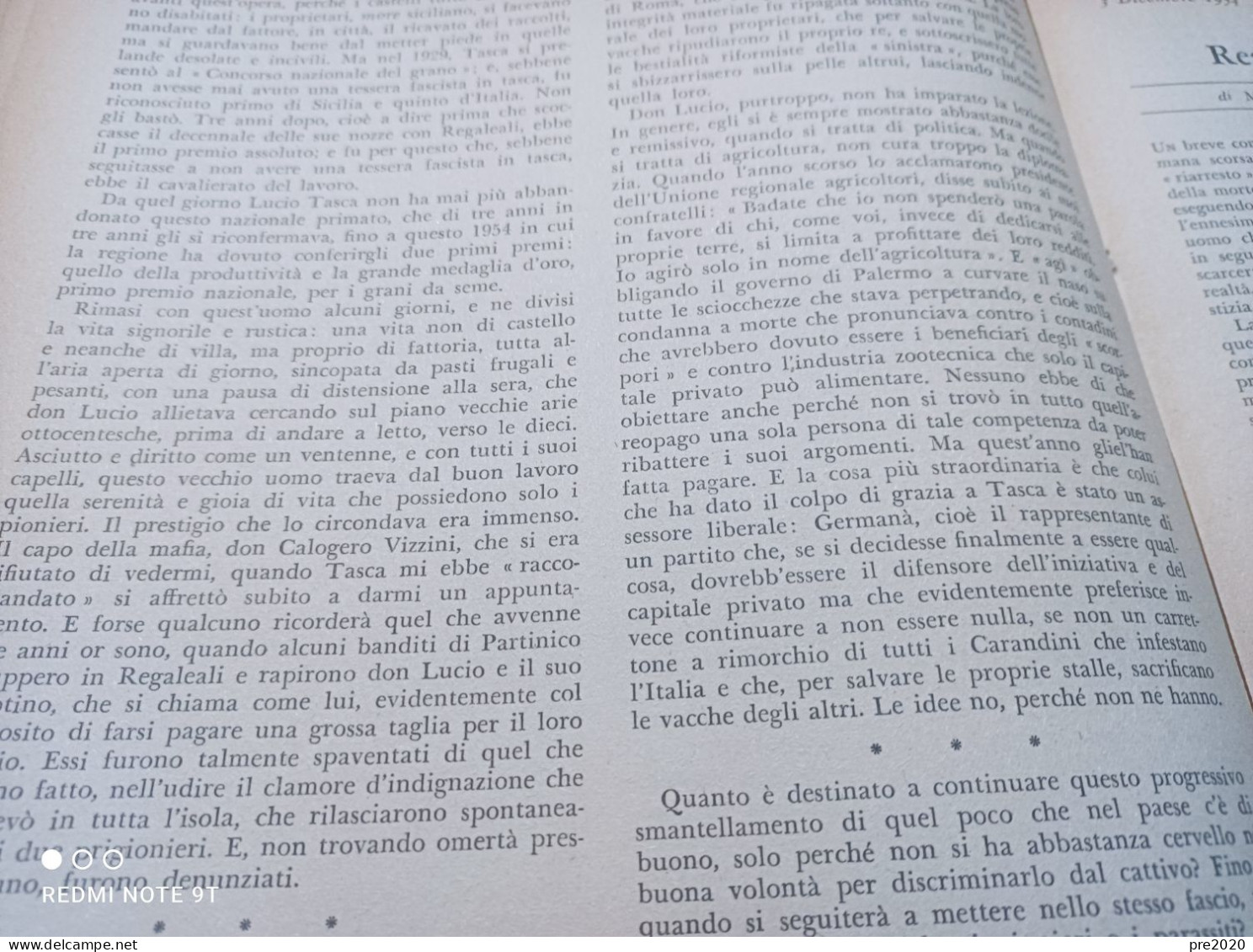 IL BORGHESE 1954 REGALEALI POSITANO - Autres & Non Classés