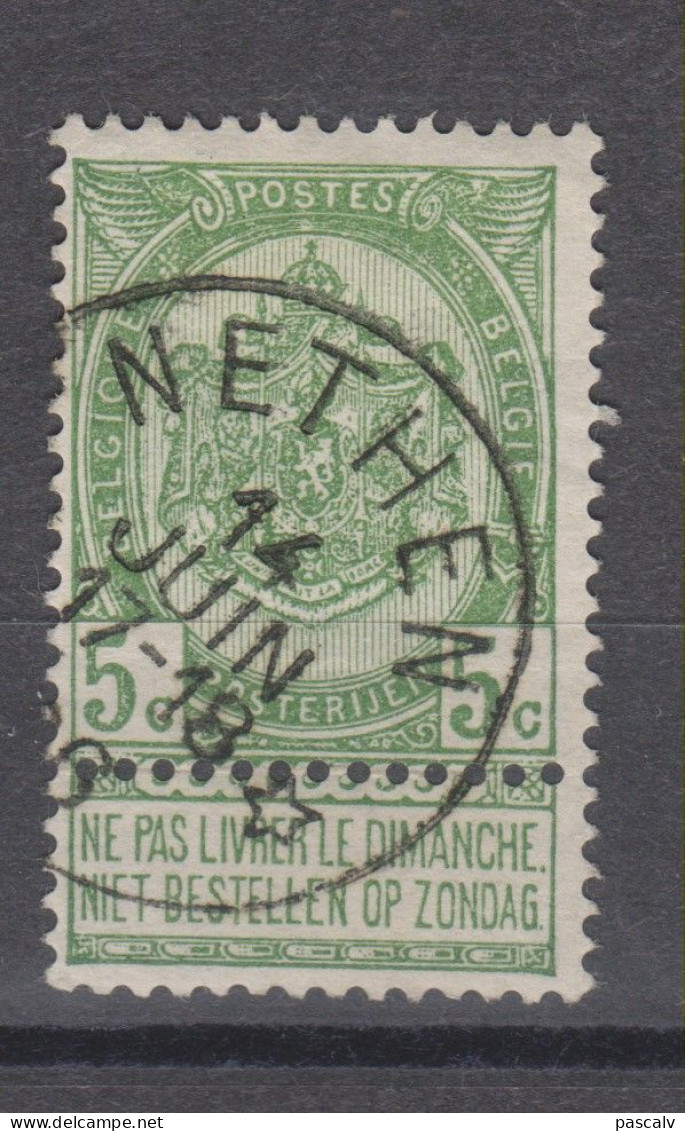 COB 56 Oblitération Centrale Relais étoile * NETHEN * - 1893-1907 Coat Of Arms