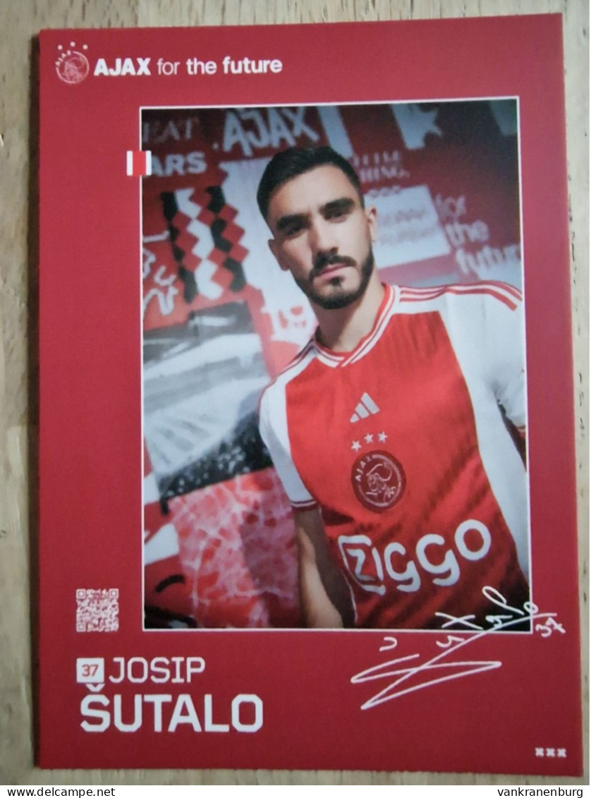 Card Josip Sutalo - Ajax Amsterdam - 2023-2024 - Football - Soccer - Voetbal - Fussball - Istra 1961 Dinamo Zagreb - Soccer