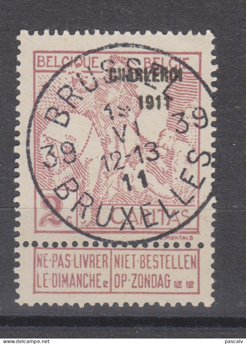 COB 102 Oblitération Centrale BRUXELLES * 39 * - 1910-1911 Caritas