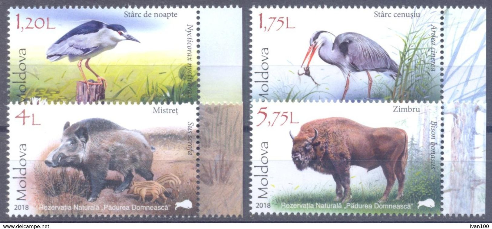 2018. Moldova, Fauna, Birds & Animals, Nature Reserve Of Moldova, 4v Mint/** - Moldavie