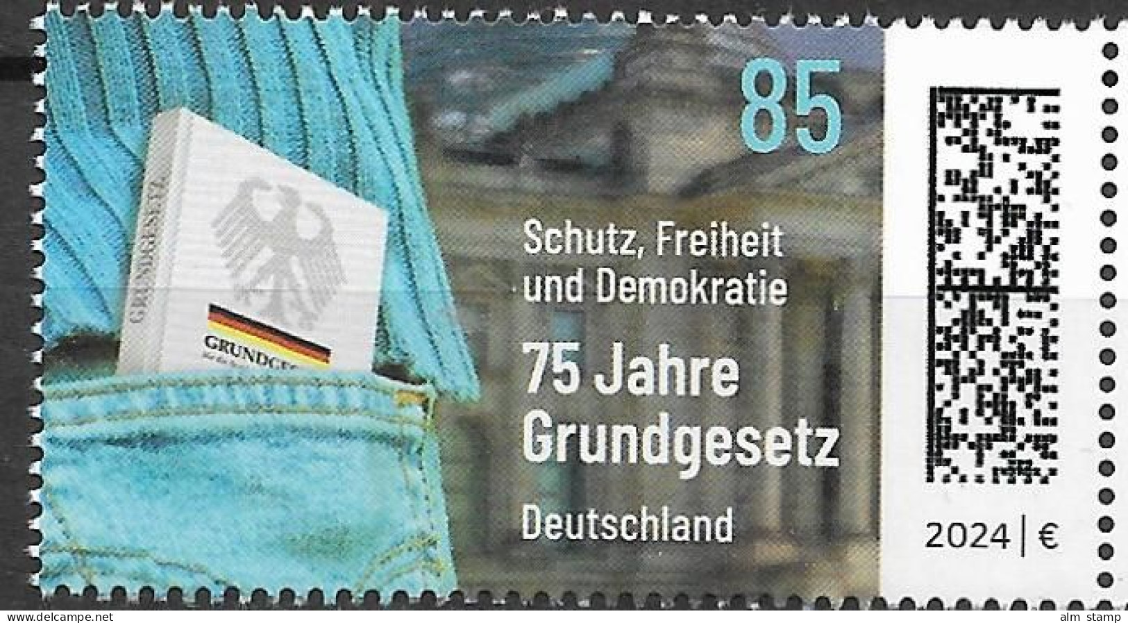 2024  Deutschland Germany Mi. 3830 **MNH  75 Jahre Grundgesetz - Neufs