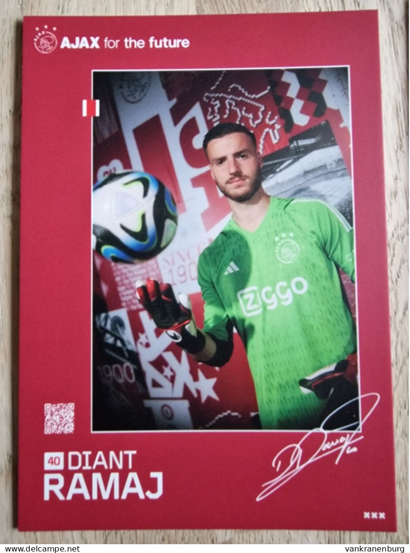 Card Diant Ramaj - Ajax Amsterdam - 2023-2024 - Football - Soccer - Voetbal - Fussball - Eintracht Frankfurt - Soccer