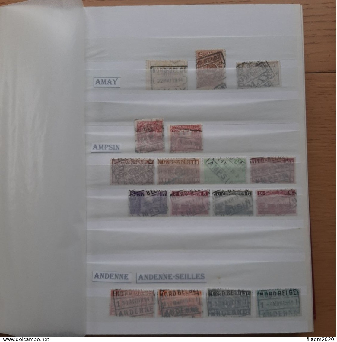 Collectie NORD BELGE Gestempeld : 750 Verschillende Zegels : Mooi Opgezette Verzameling In Insteekboek - Nord Belge