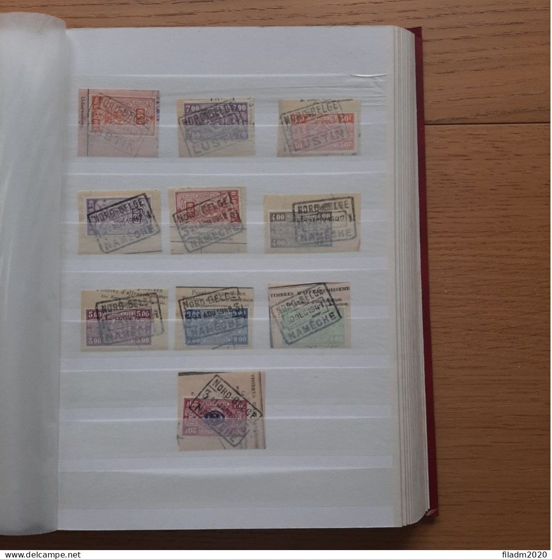 Collectie NORD BELGE gestempeld : 750 verschillende zegels : mooi opgezette verzameling in insteekboek