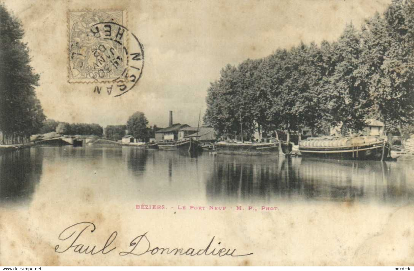 BEZIERS Le Pont Neuf Péniches M.P. Photo Pionnière RV - Beziers