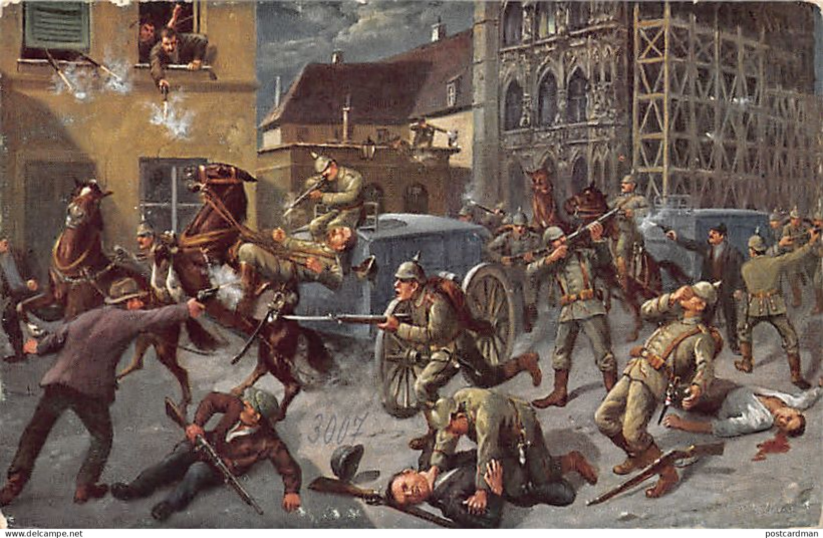 België - LEUVEN (Vl. Br.) Overval Door Sluipschutters In Leuven Op 25 Augustus 1914 - Leuven