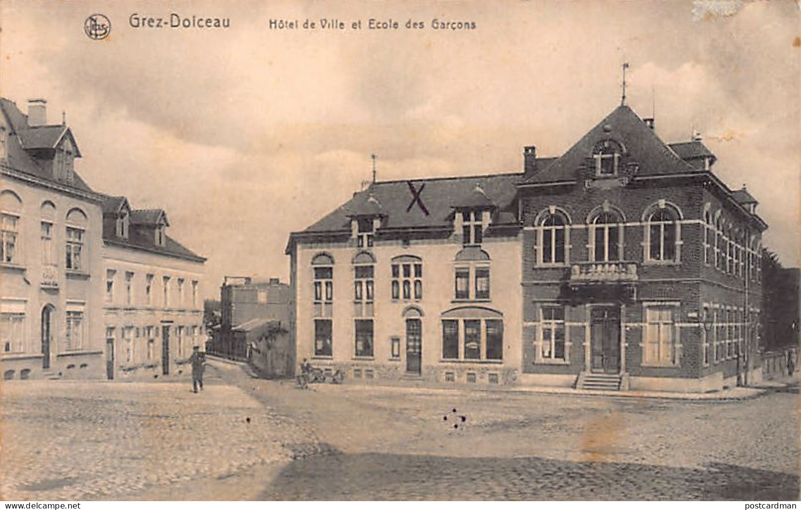 Belgique - GREZ-DOICEAU (Br. W.) Hôtel De Ville Et école De Garçons - Grez-Doiceau