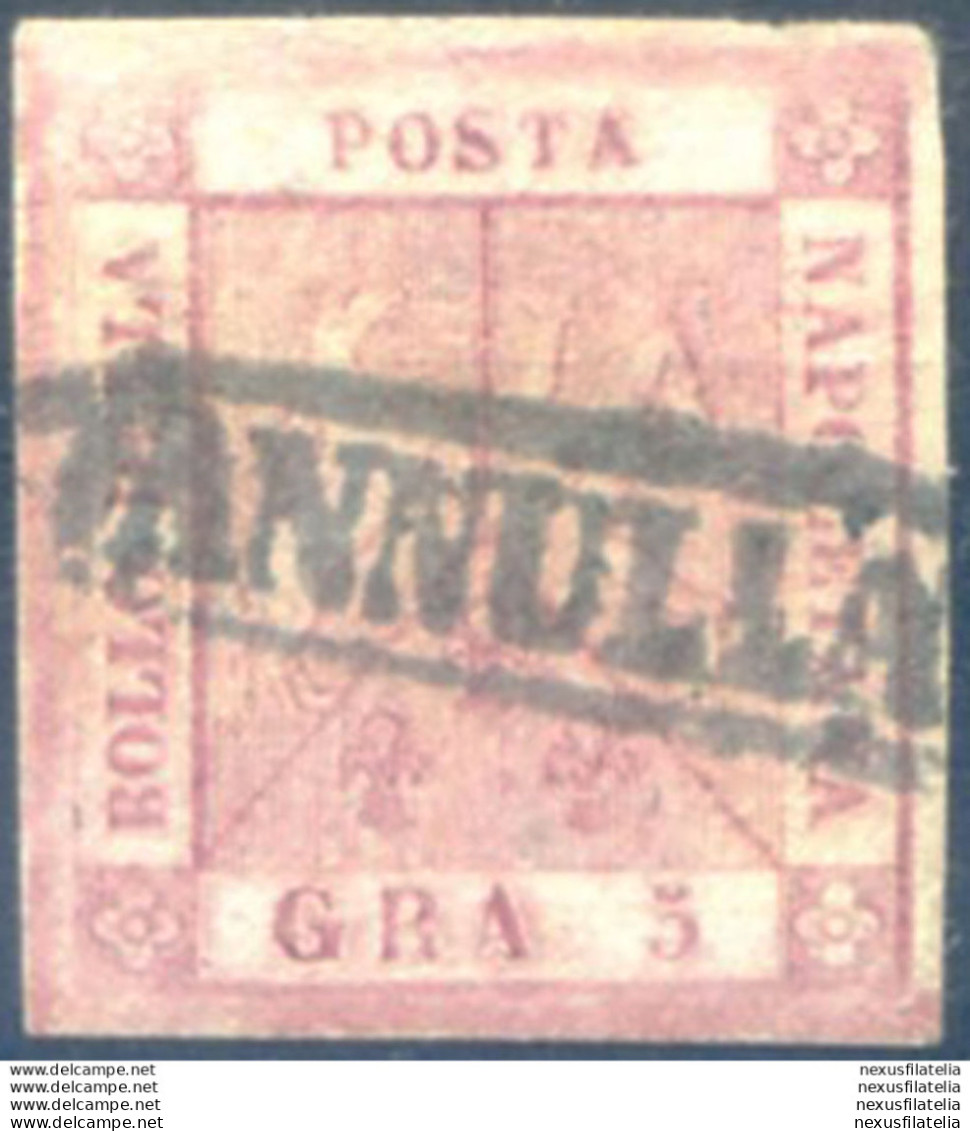 Napoli. Stemma 5 Gr. II Tavola 1858. Usato. - Unclassified