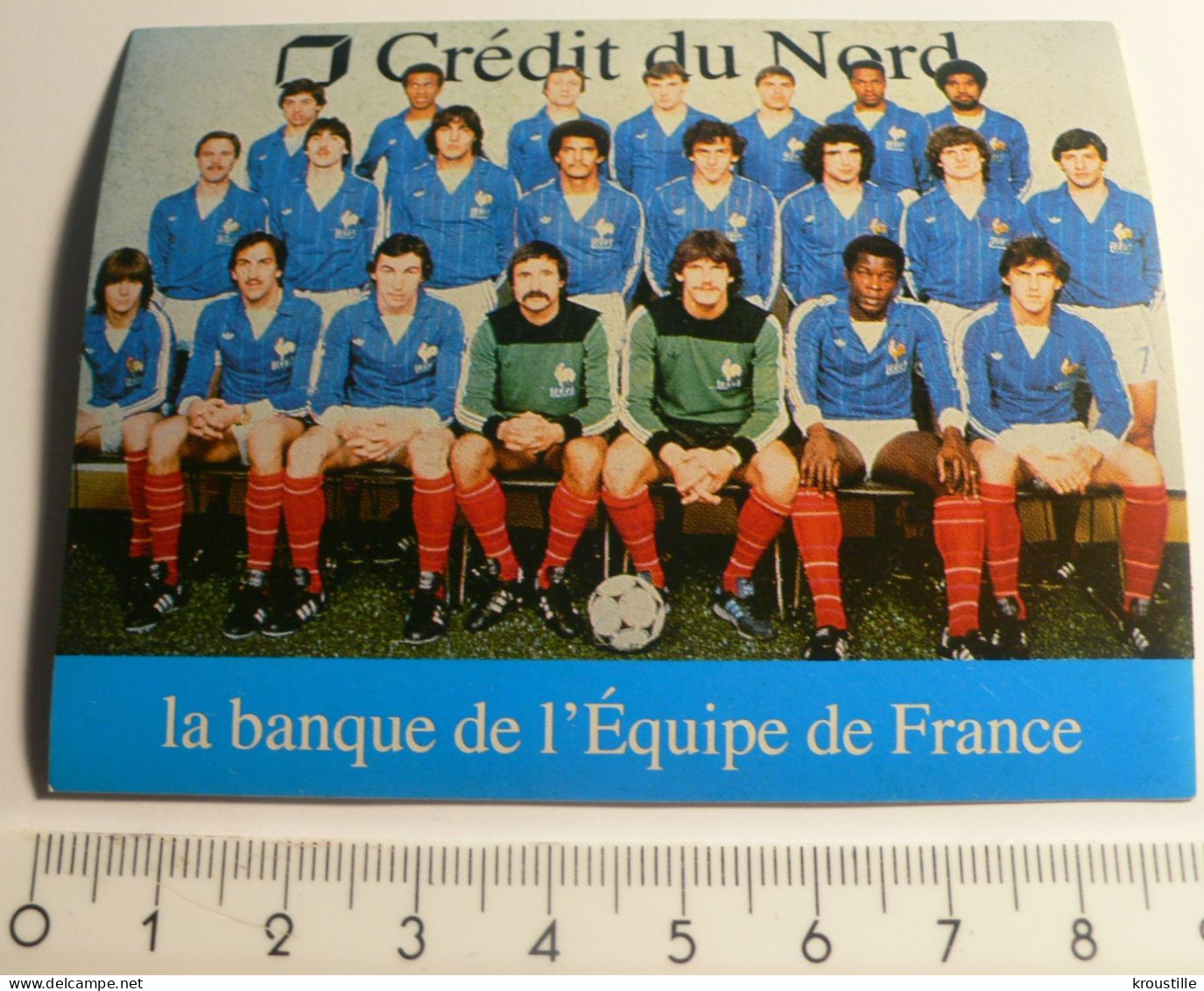 THEME FOOTBALL : AUTOCOLLANT EQUIPE DE FRANCE CREDIT DU NORD - JAMAIS COLLE - Stickers