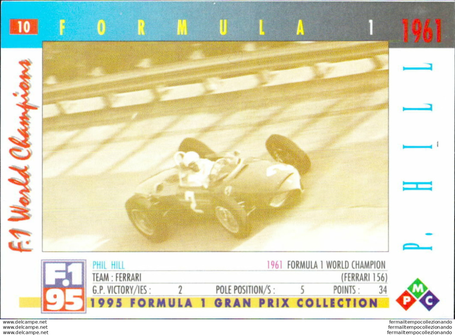 Bh10 1995 Formula 1 Gran Prix Collection Card P.hill N 10 - Cataloghi