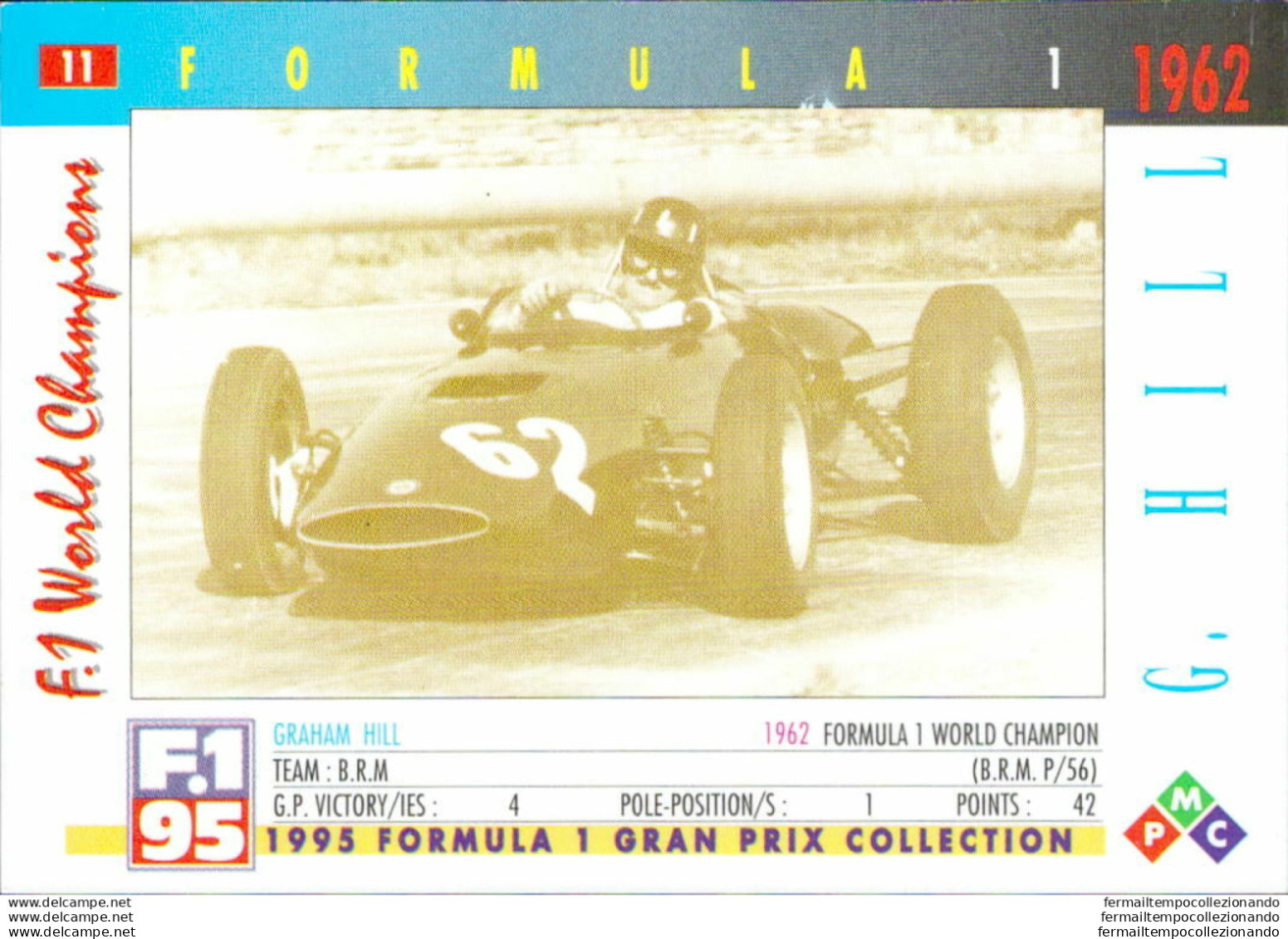 Bh11 1995 Formula 1 Gran Prix Collection Card G.hill N 11 - Kataloge