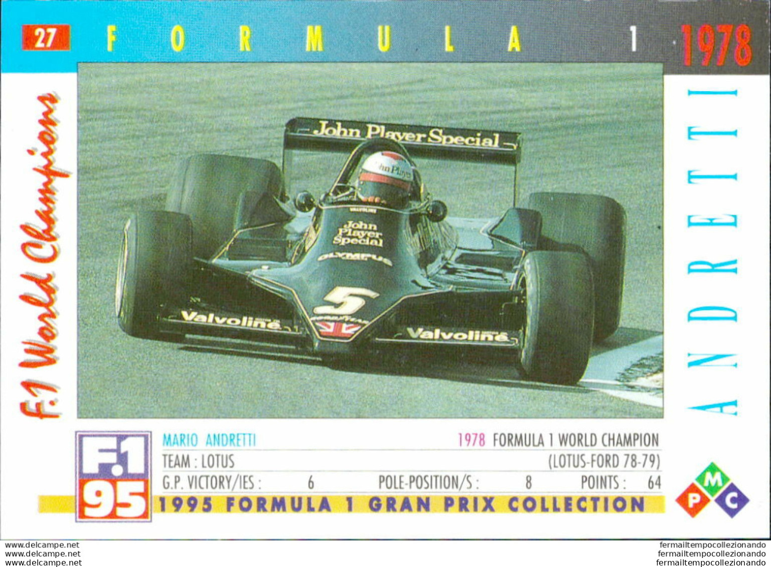 Bh27 1995 Formula 1 Gran Prix Collection Card Andretti N 27 - Catalogus