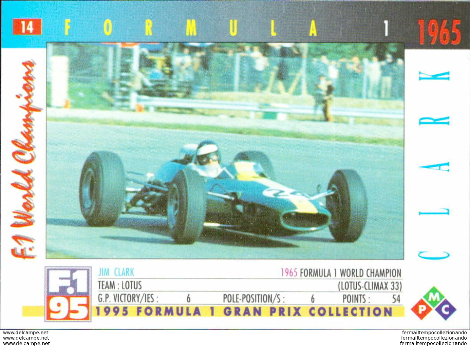 Bh14 1995 Formula 1 Gran Prix Collection Card Clark N 14 - Kataloge