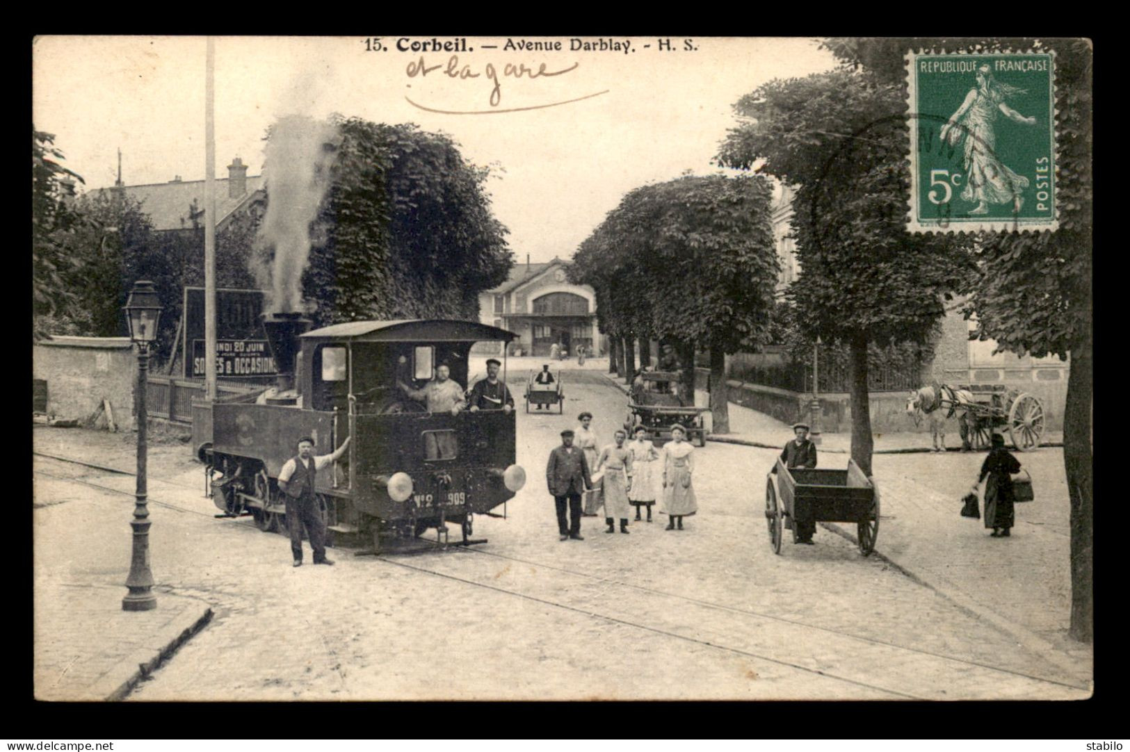 91 - CORBEIL - AVENUE DARBLAY - LOCOMOTIVE DES GRANDS MOULINS DE CORBEIL - Corbeil Essonnes