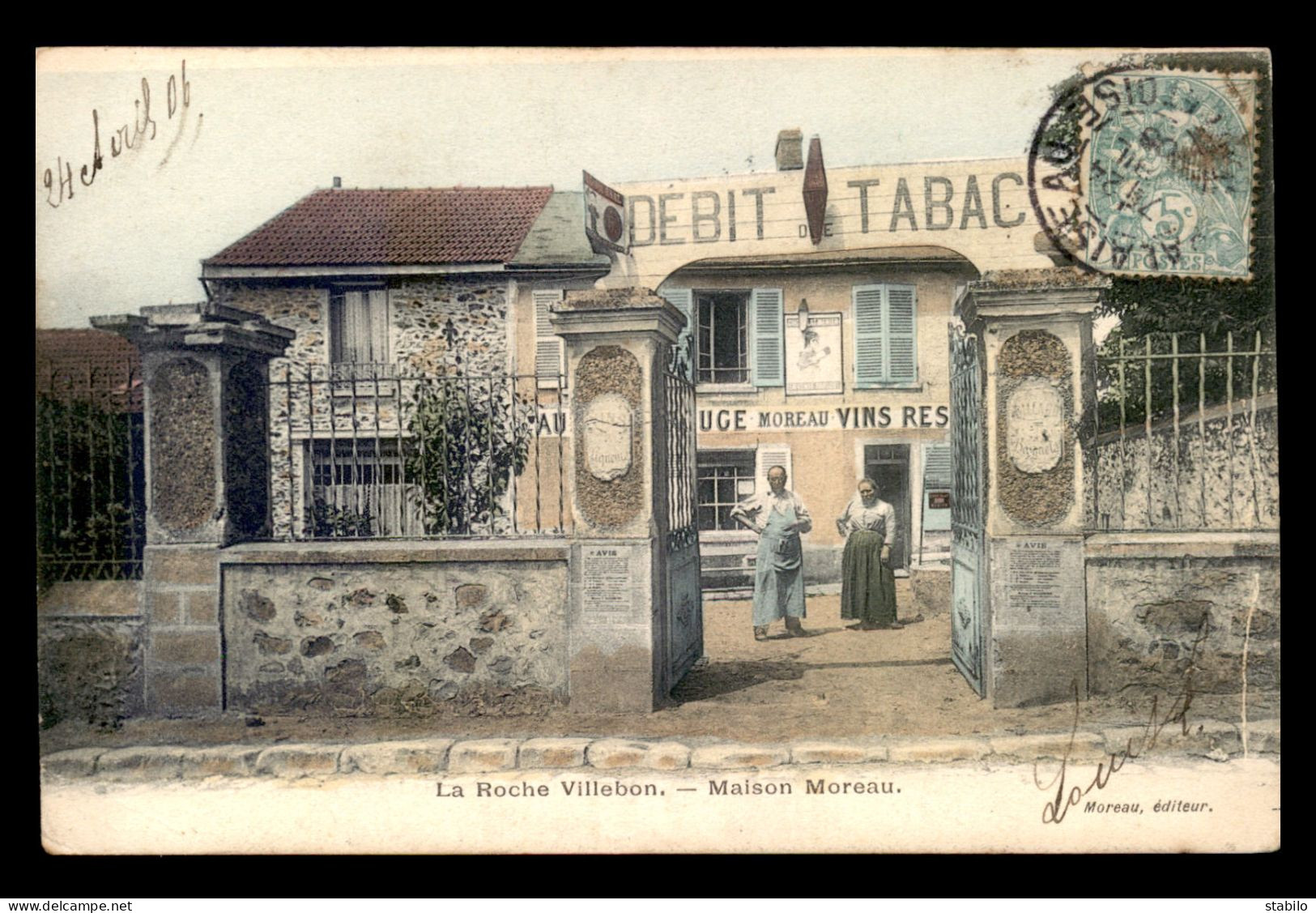 91 - VILLEBON-SUR-YVETTE - LA ROCHE - MAISON MOREAU - CARTE COLORISEE - Autres & Non Classés