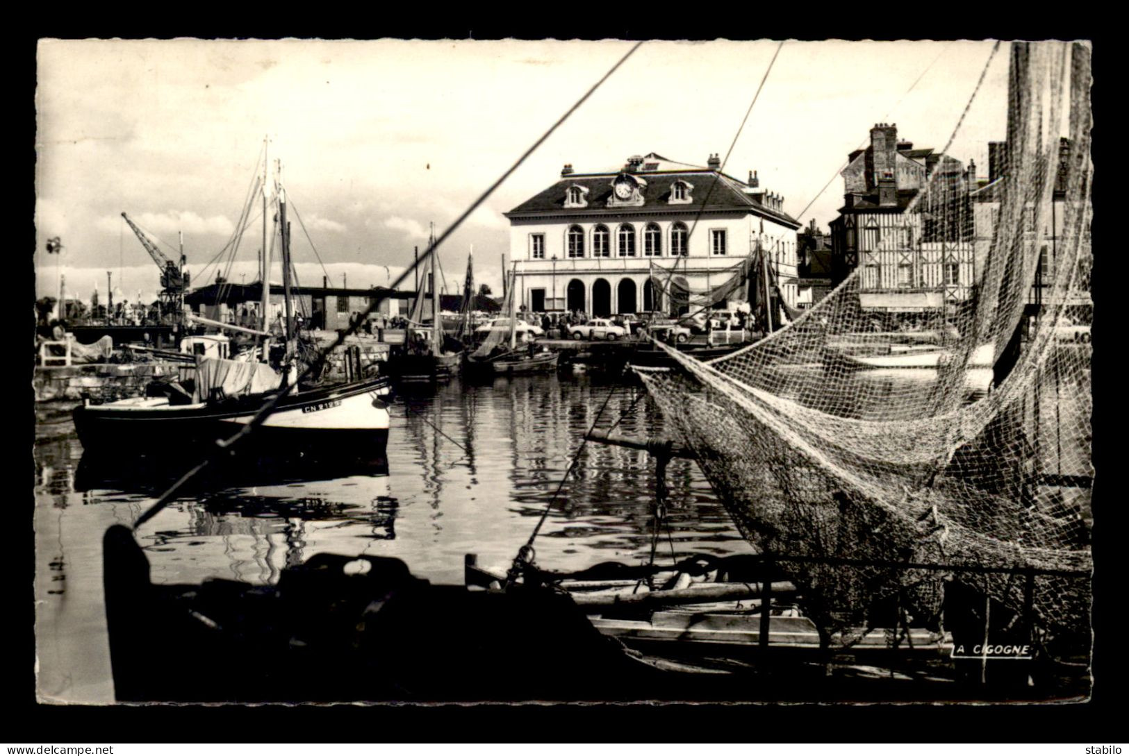 14 - HONFLEUR - LE PORT ET L'HOTEL DE VILLE - BON A TIRER ORIGINAL ET GESTION DU STOCK - Honfleur