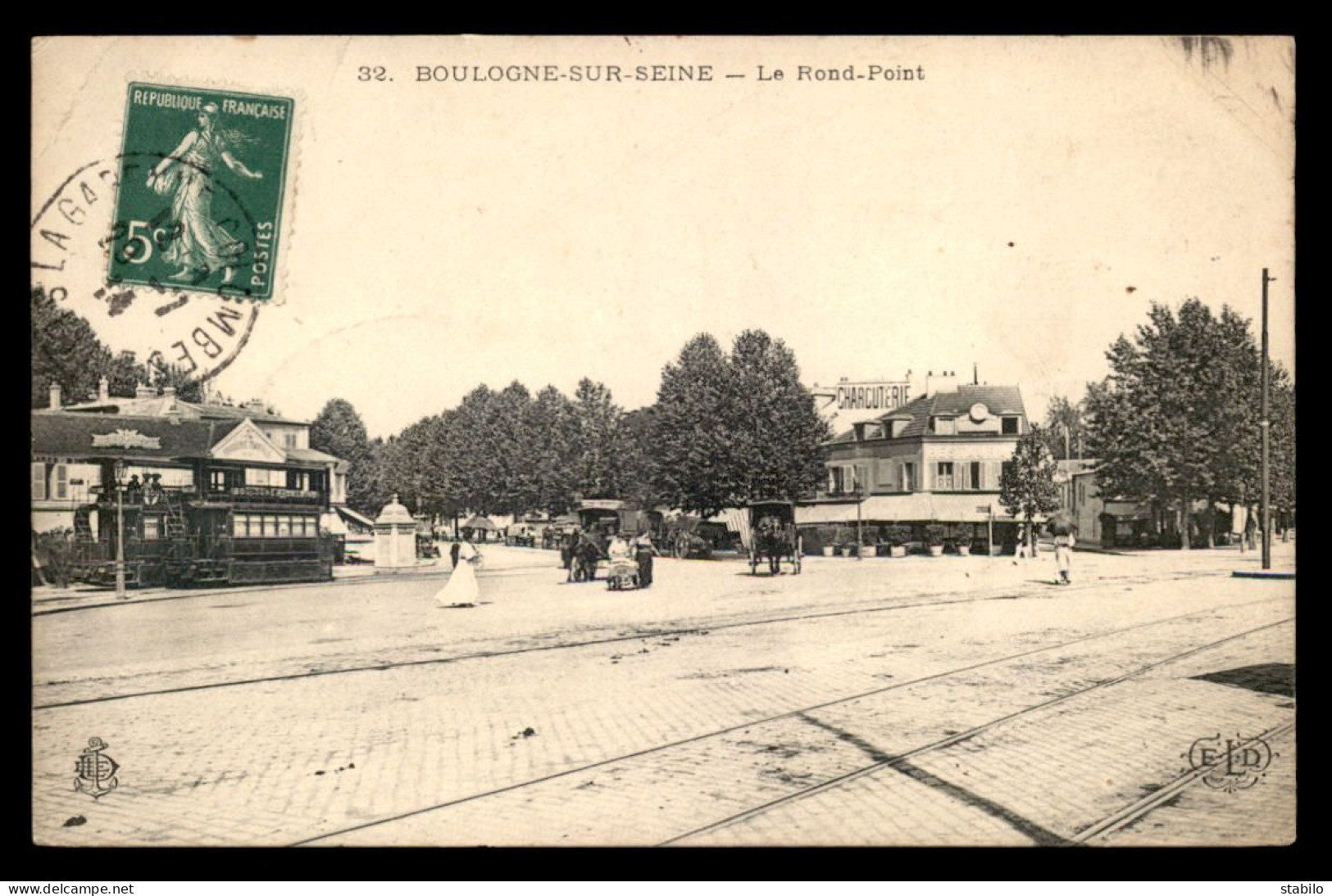 92 - BOULOGNE-SUR-SEINE - LE ROND-POINT - TRAMWAY - Boulogne Billancourt