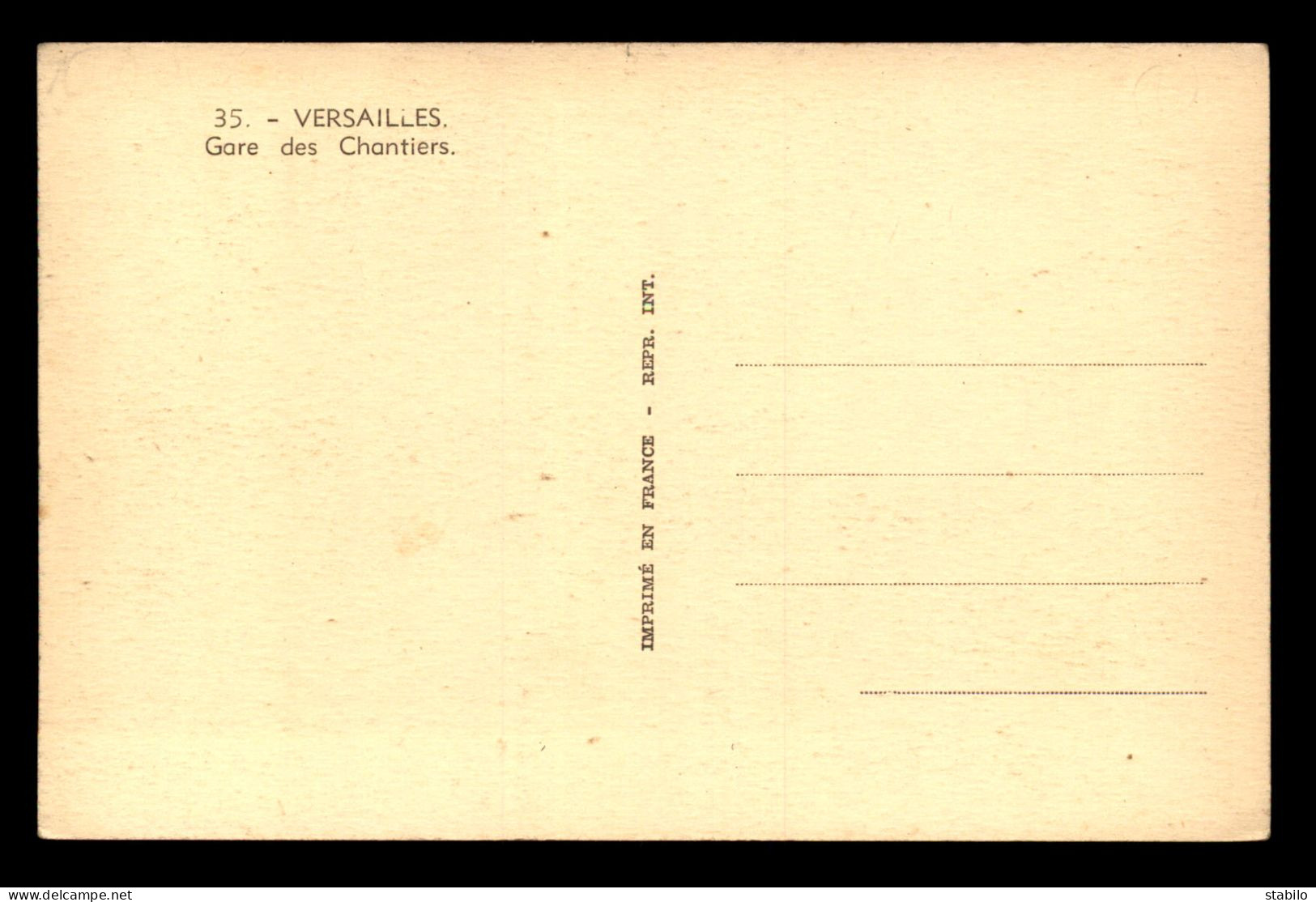 78 - VERSAILLES - GARE DE CHEMIN DE FER DES CHANTIERS - Versailles