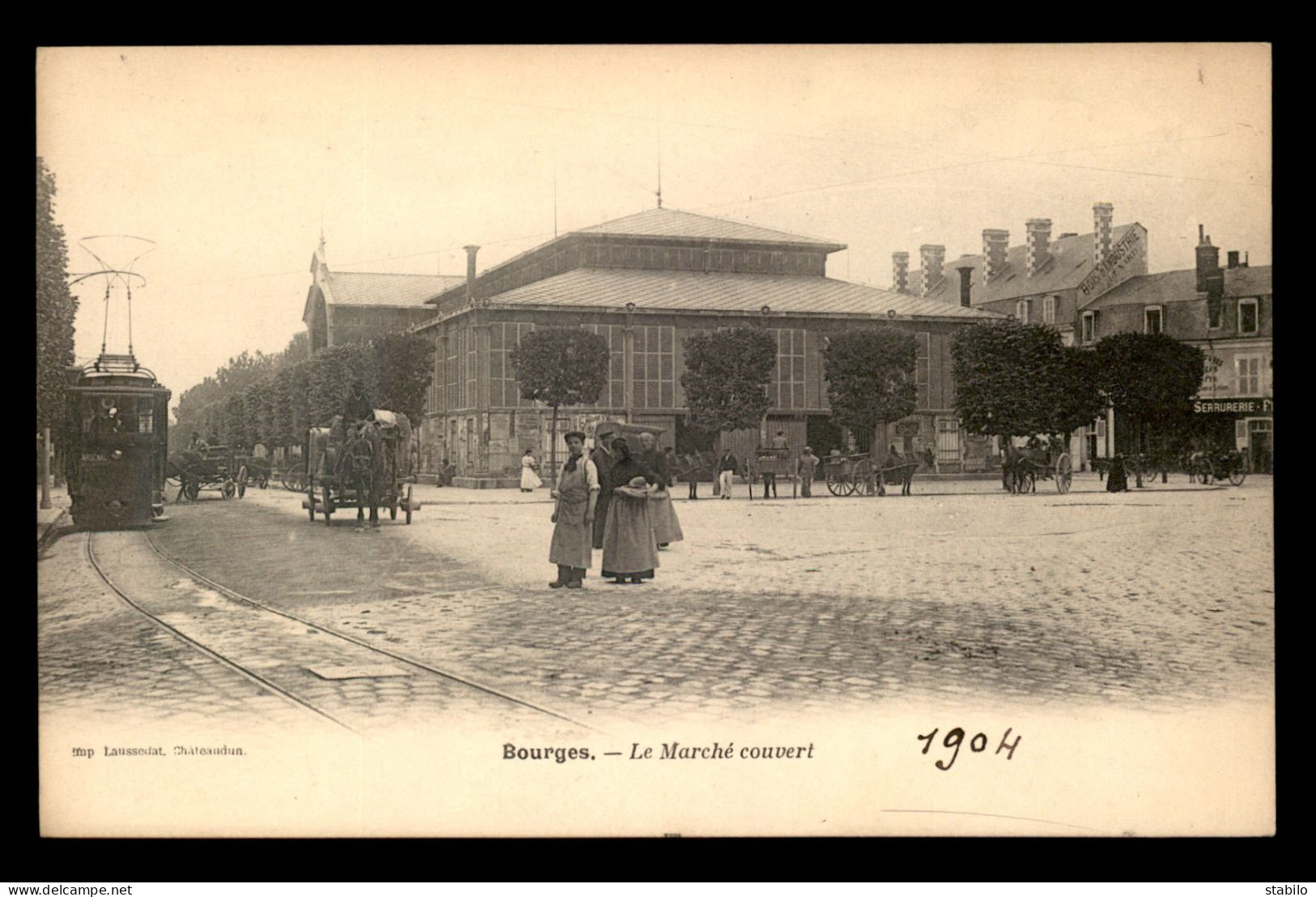 18 - BOURGES - LE MARCHE COUVERT - TRAMWAY - Bourges