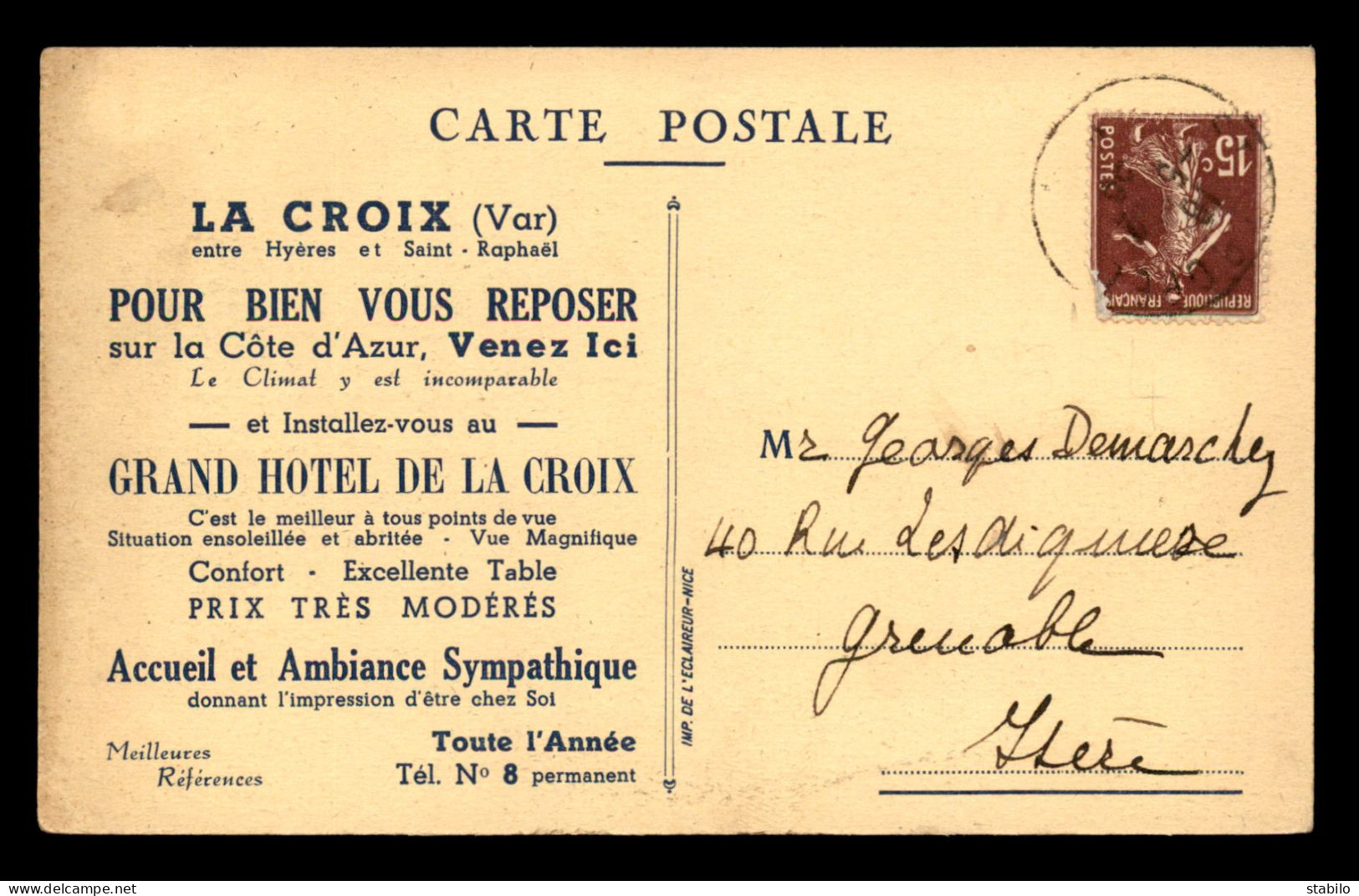 83 - LA CROIX - LE GRAND HOTEL - Other & Unclassified