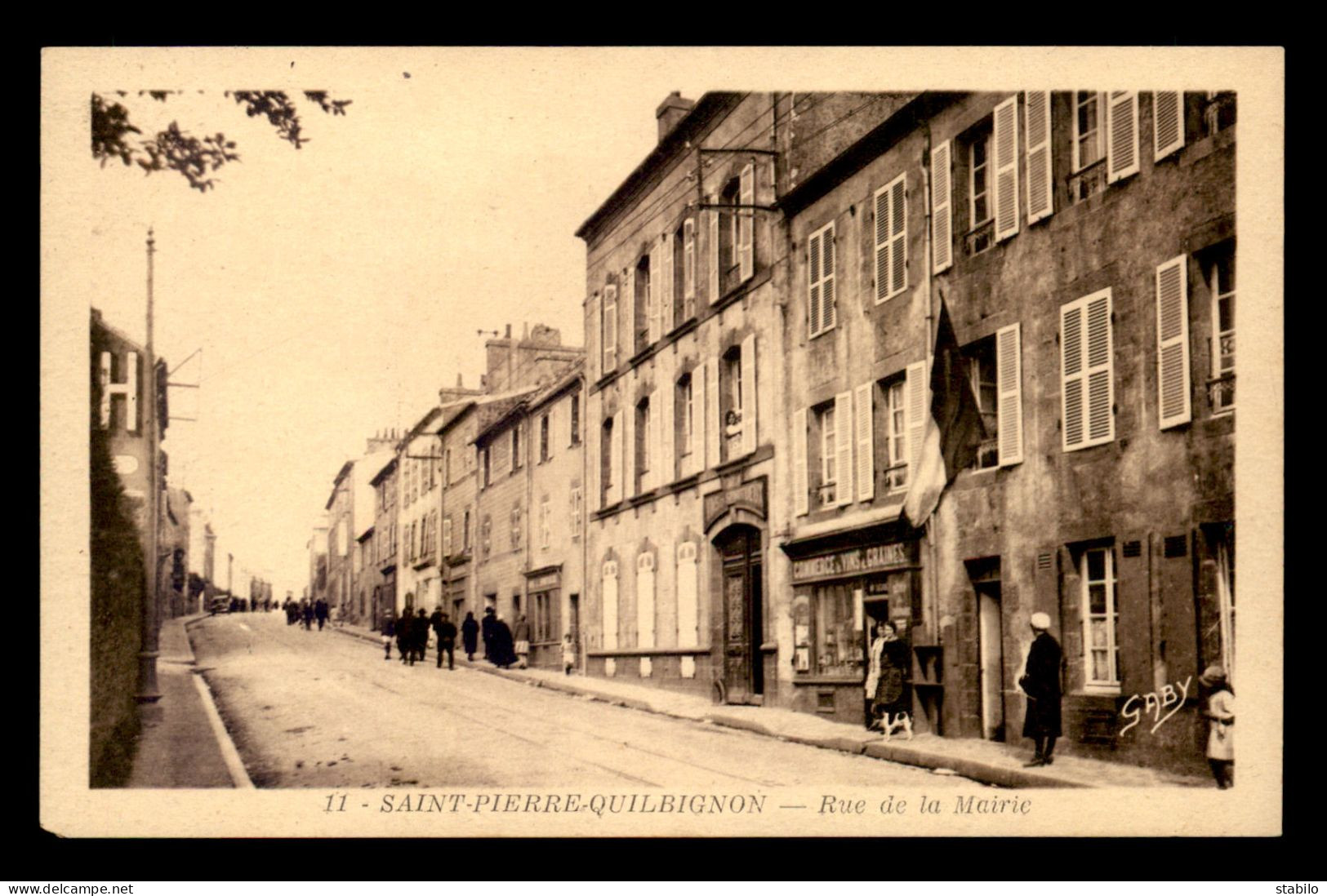 29 - ST-PIERRE-QUILBIGNON - RUE DE LA MAIRIE - COMMERCE DE VIN ET GRAINES - Autres & Non Classés