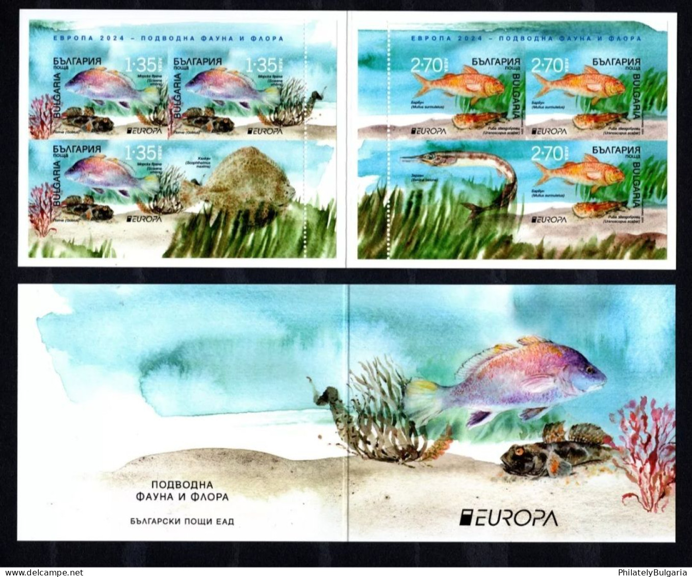 Bulgaria 2024 - Europa CEPT - Underwater Fauna And Flora - Booklet MNH - Unused Stamps