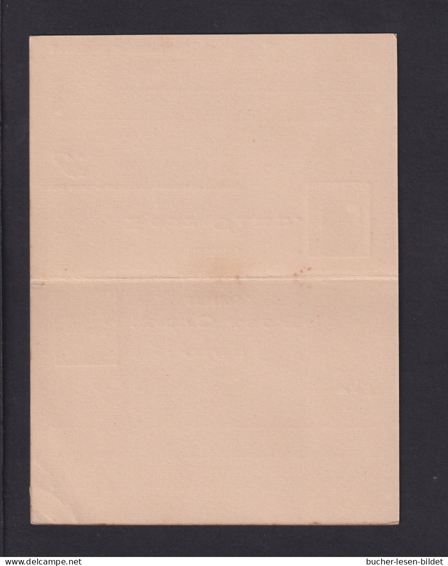 1 P. Violett Doppel-Ganzsache (P 6) - Ungebraucht - Brieven En Documenten
