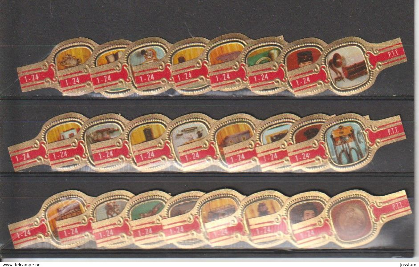 Reeks 2510  Ptt   1-24     ,24  Stuks Compleet      , Sigarenbanden Vitolas , Etiquette - Cigar Bands