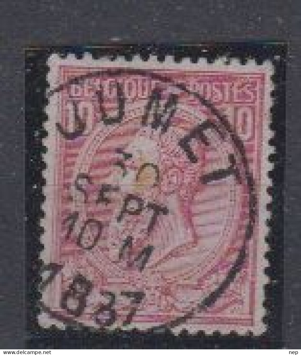 BELGIË - OBP - 1884/91 - Nr 46 T0 (JUMET) - Coba + 2.00 € - 1884-1891 Léopold II