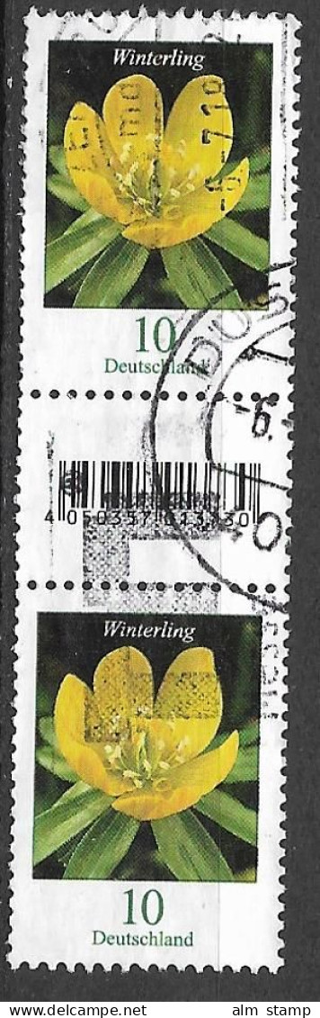 2017 Deutschland Germany Mi. 3314  Used Mit  EAN-Codierung. Blumen   Winterling (Eranthis Hyemalis - Used Stamps