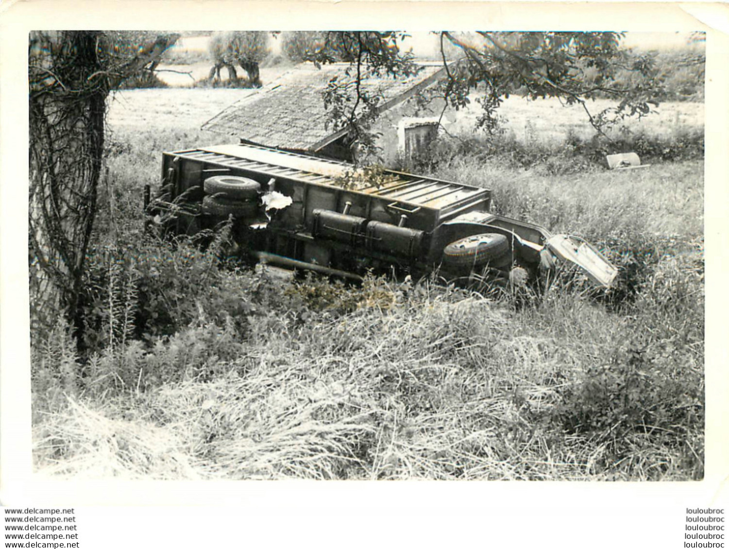 CAMION  ACCIDENTE PHOTO ORIGINALE 12 X 9 CM - Cars