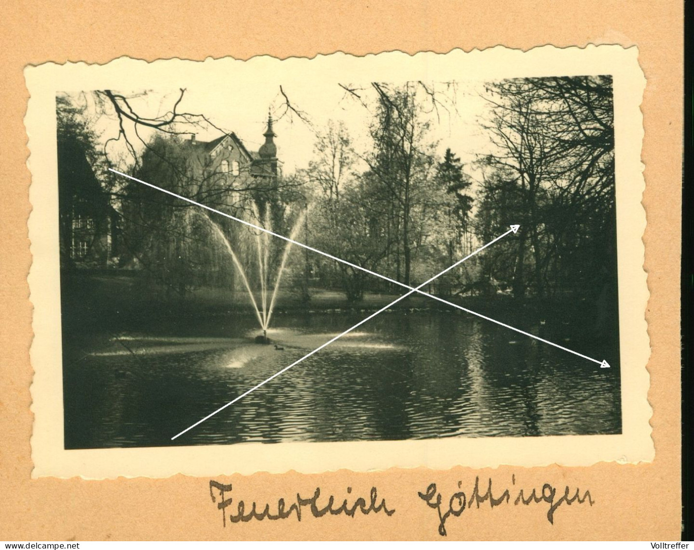 Orig. Foto Um 1933 Blick Auf Den Feuerteich In Göttingen - Göttingen