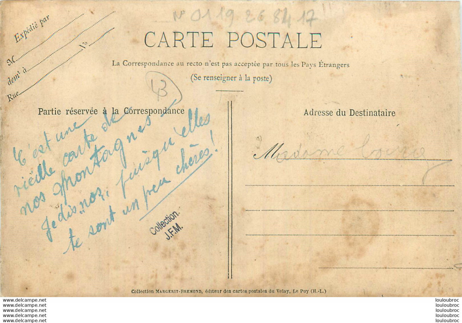 CARTE PHOTO  MARGERIT BREMOND LE PUY - Autres & Non Classés