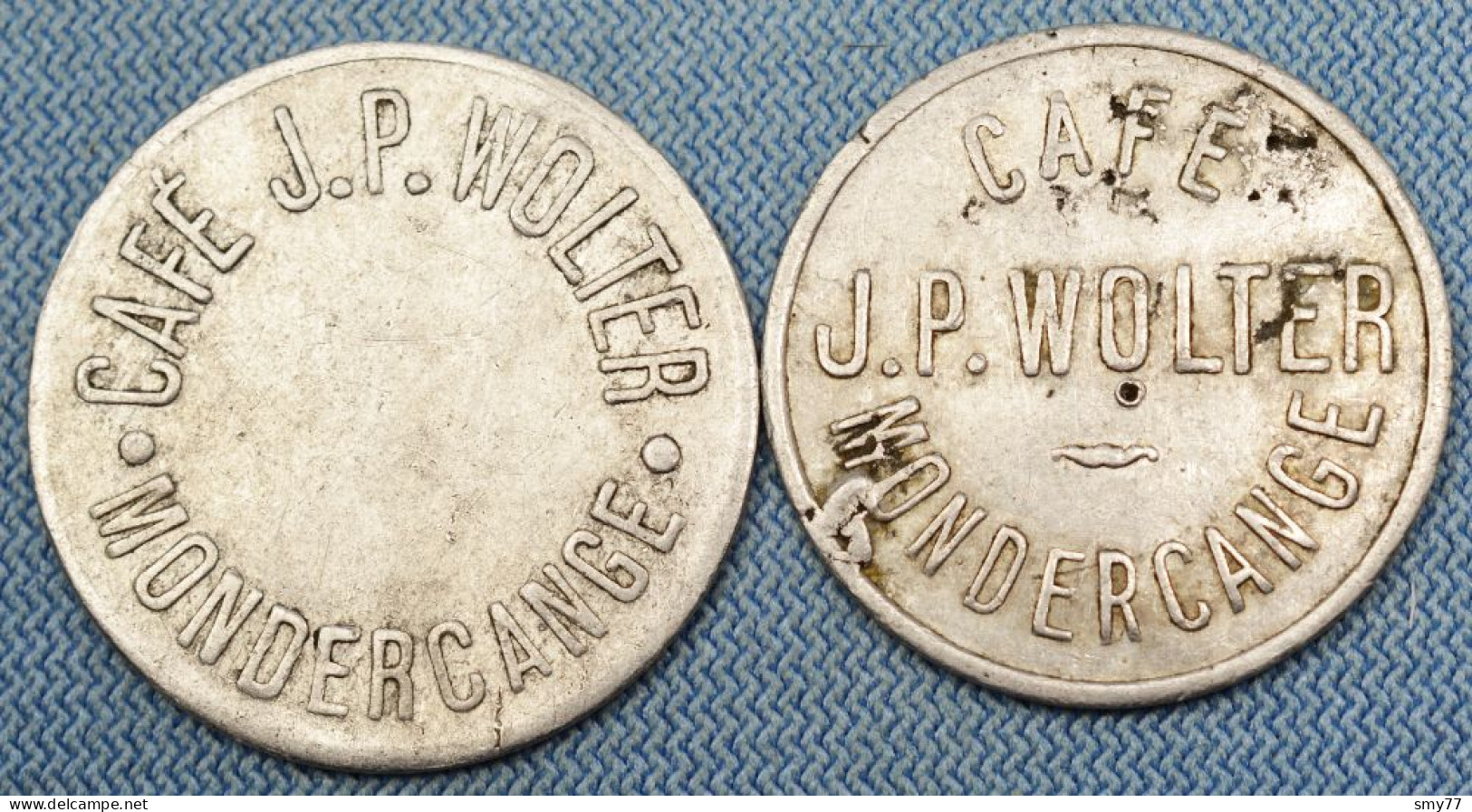 Luxembourg • Café J-P Wolter • Mondercange • W# MM 109 + MM 110 • Jeton De Café / Token / Luxemburg • [24-793] - Other & Unclassified